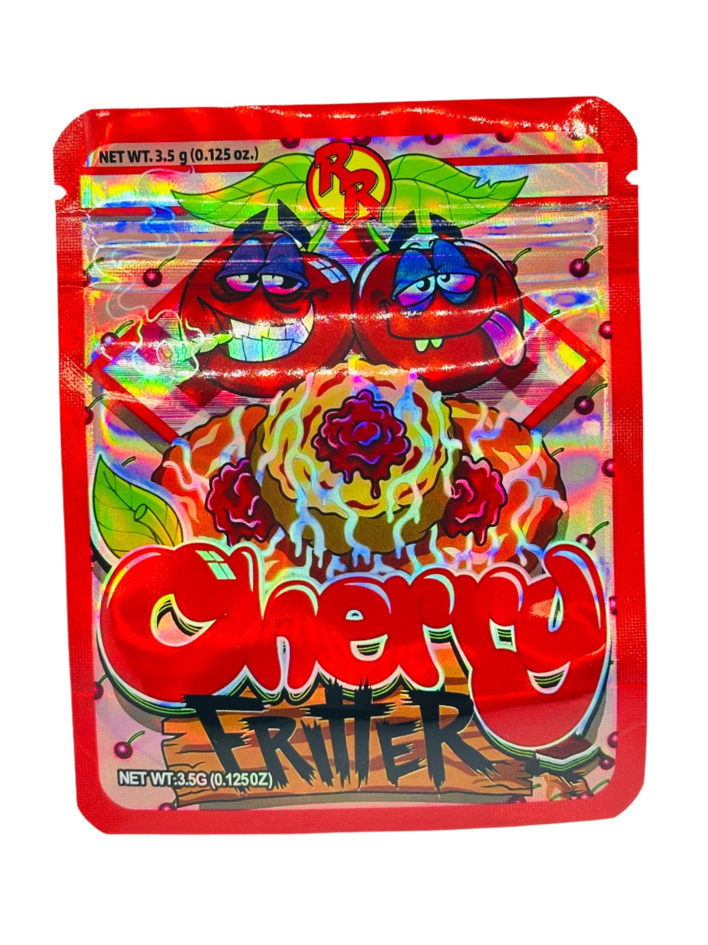 Cherry Fritter 3.5G Mylar Bag.