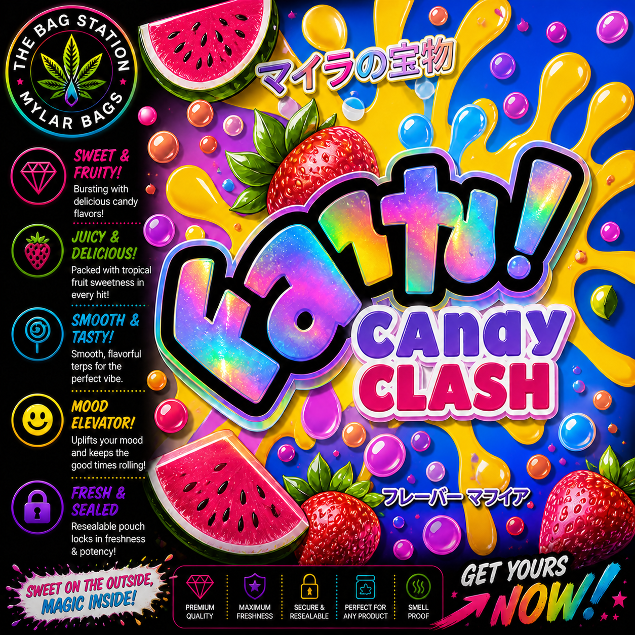 Fanta Candy Clash Mylar Bags – Premium Smell Proof Packaging