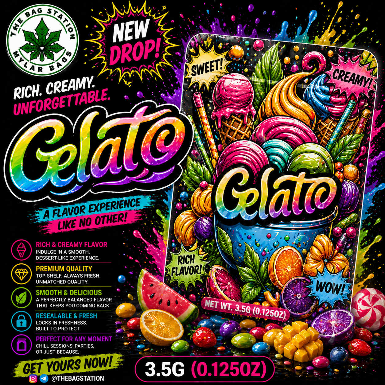Gelato Mylar Bags – Smooth Style, Fresh Protection