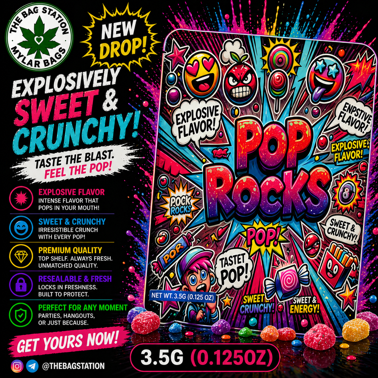 Pop Rocks Mylar Bags – Pop Style, Fresh Protection