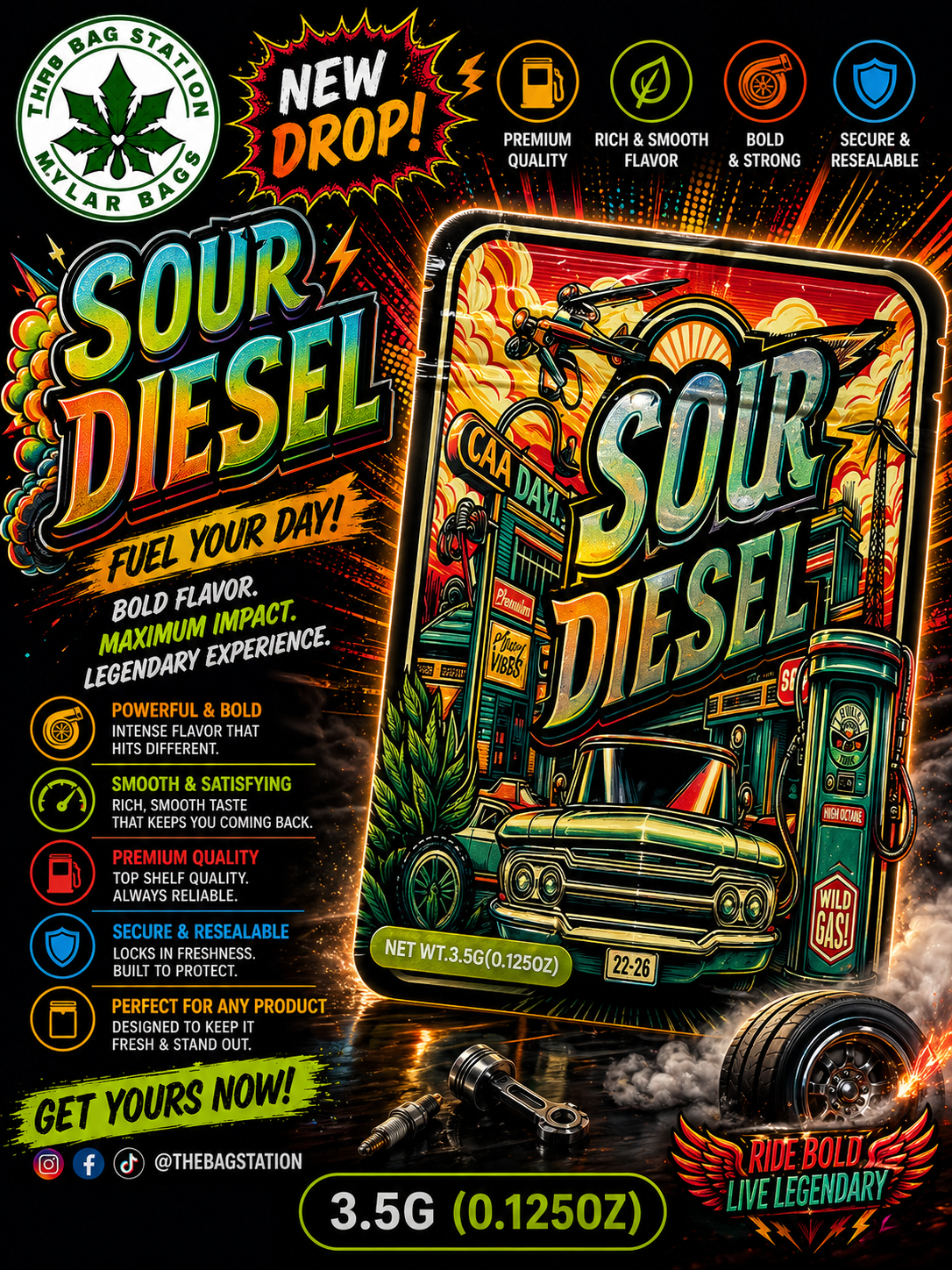 Soul Diesel Mylar Bags β Bold Energy, Clean Protection