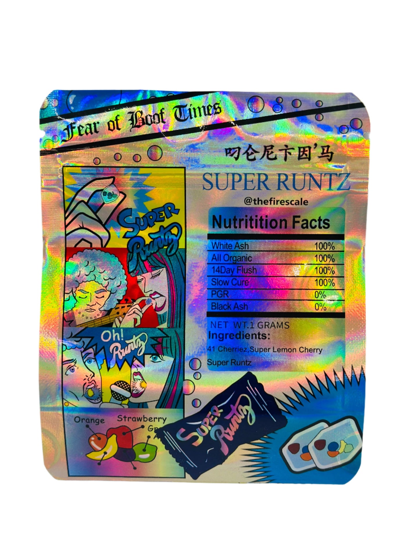 Super runtz don morfoz 3.5g mylar bags