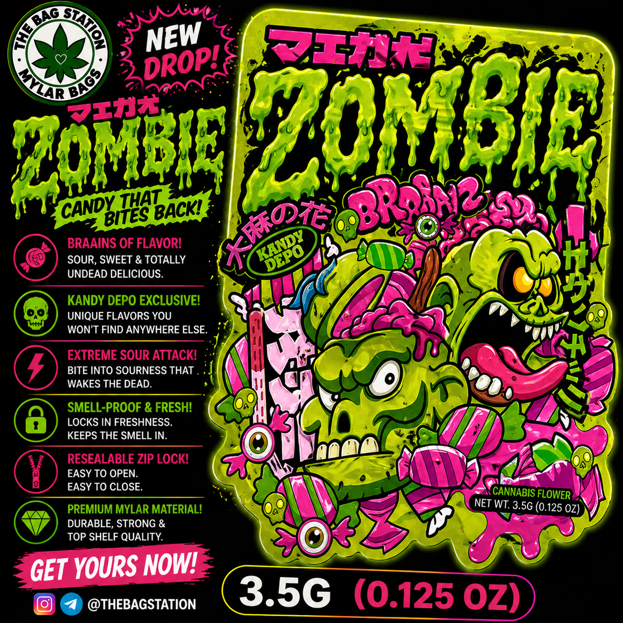 Zombie Mylar Bags – Dead Look, Fresh Protection