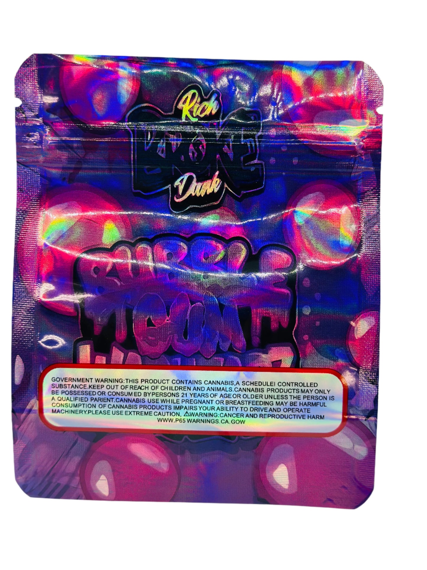 bubblegum war heads 3.5g mylar bag