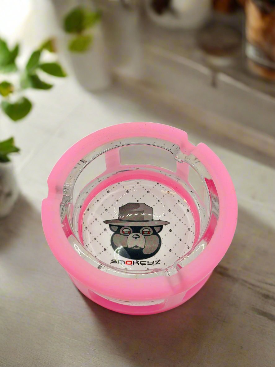 glowing in dark ashtray pink