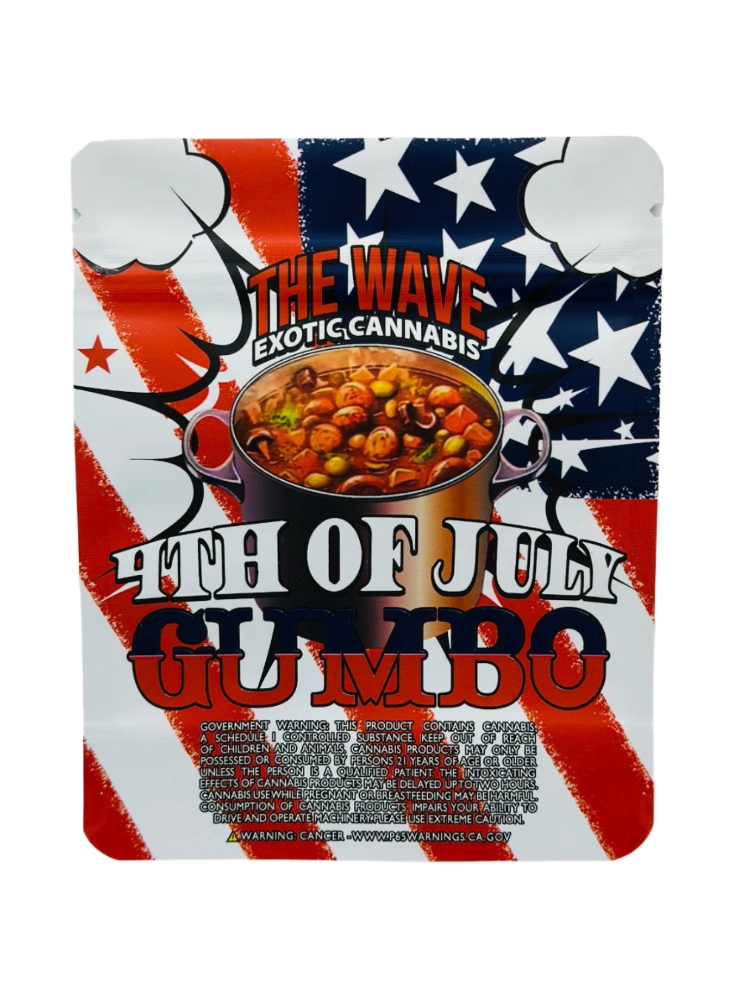 4th of july gumbo mylar bag