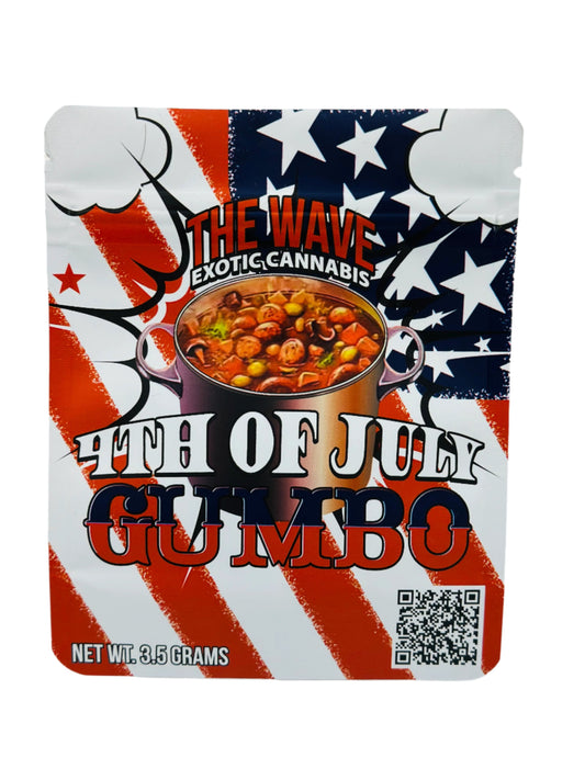 4th of July gumbo mylar bags