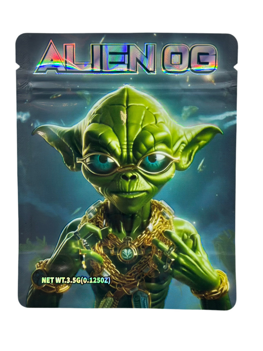 ALIEN OG 3.5G Mylar Bags