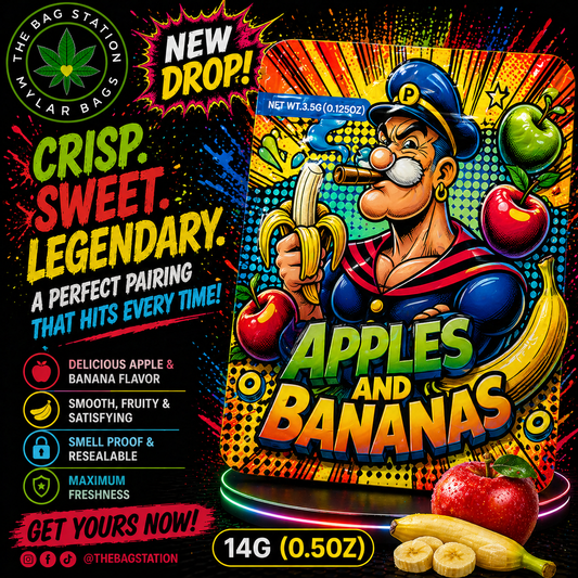 Apples & Banana Mylar Bags – Fresh Blend, Strong Protection
