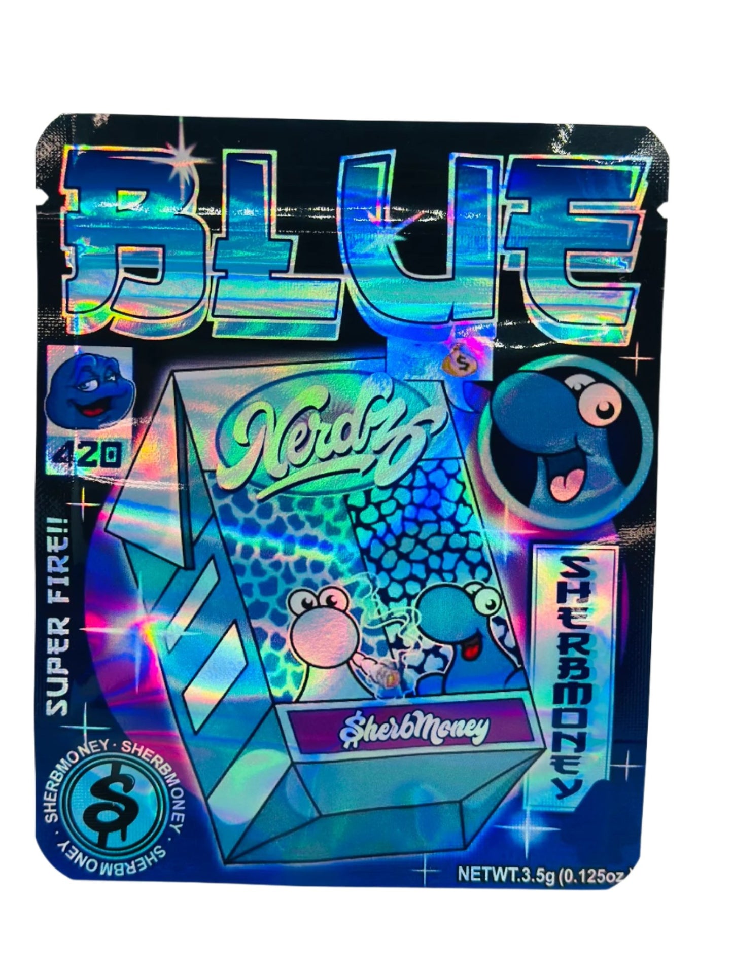 BLUE NURDZ 3.5G Empty Mylar bags