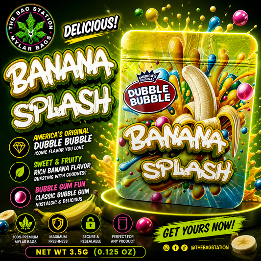 Banana Splash Mylar Bags – Fresh Look, Strong Protection
