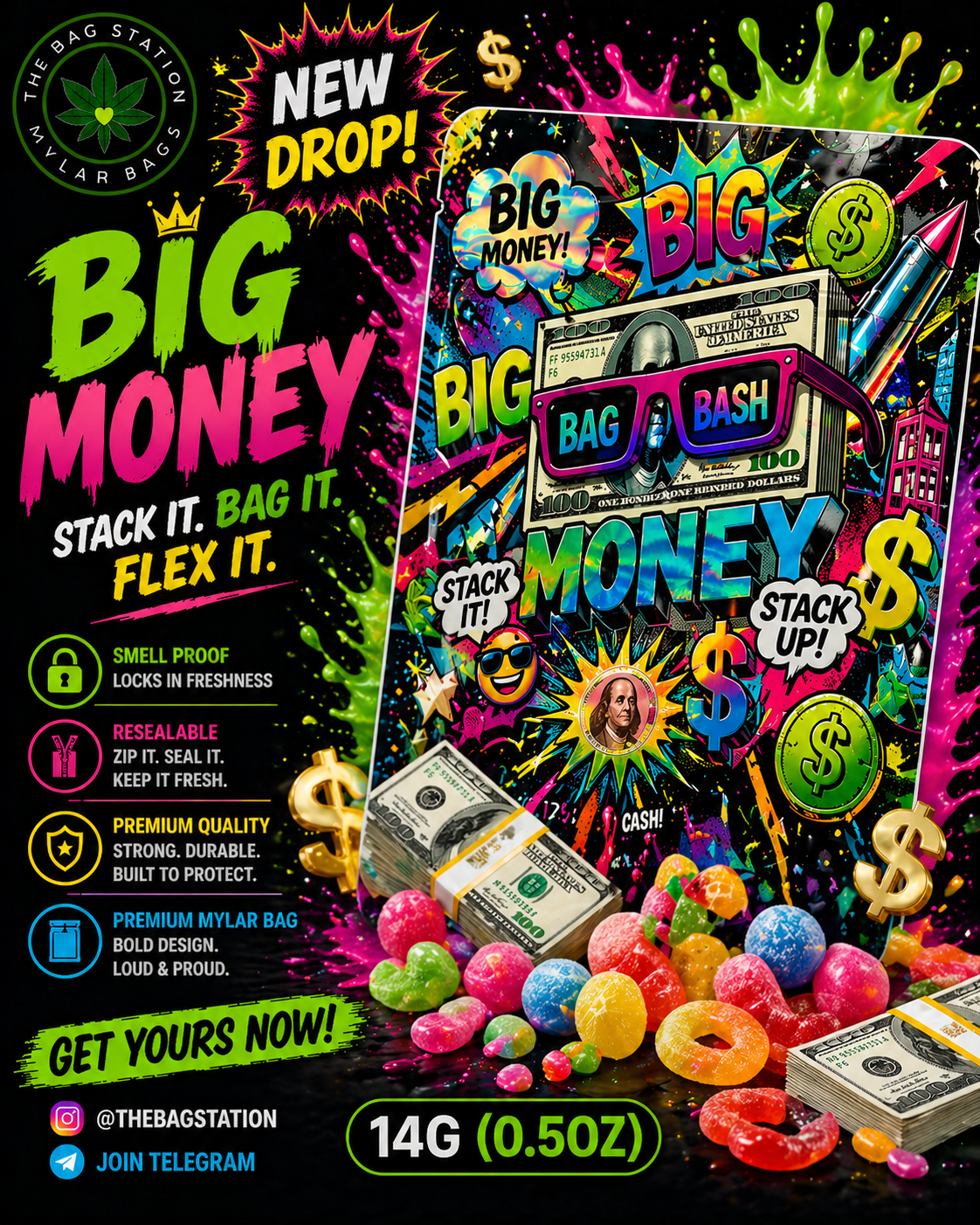 Big Money Mylar Bags – Big Look, Strong Protection