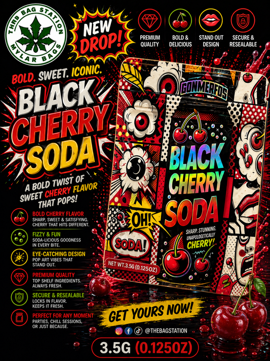 Black Cherry Soda Mylar Bags – Fizzy Look, Fresh Protection