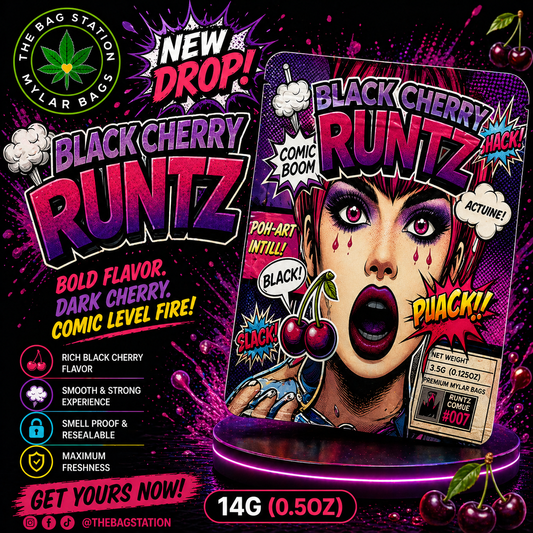 Black Cherry Runtz Mylar Bags – Deep Flavor Look, Fresh Protection