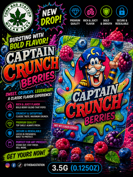 Captain Crunch Berries Mylar Bags – Crunchy Look, Fresh Protection