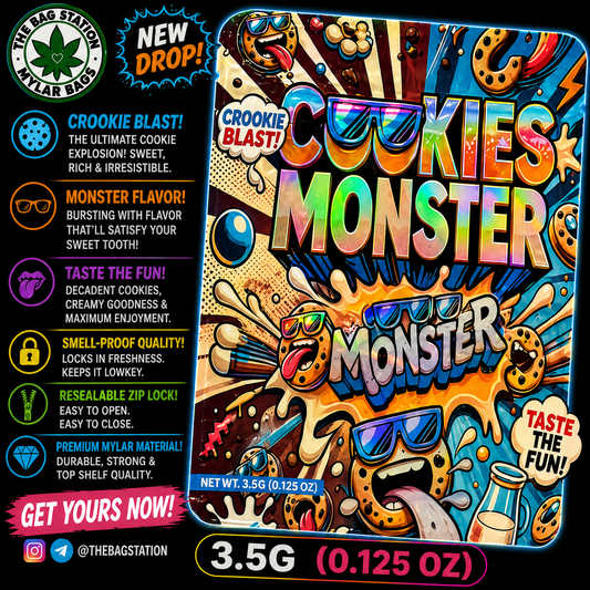 Cookie Monster Mylar Bags – Fun Look, Fresh Protection