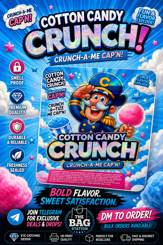 Cotton Candy Crush Mylar Bags | Sweet Style, Strong Protection