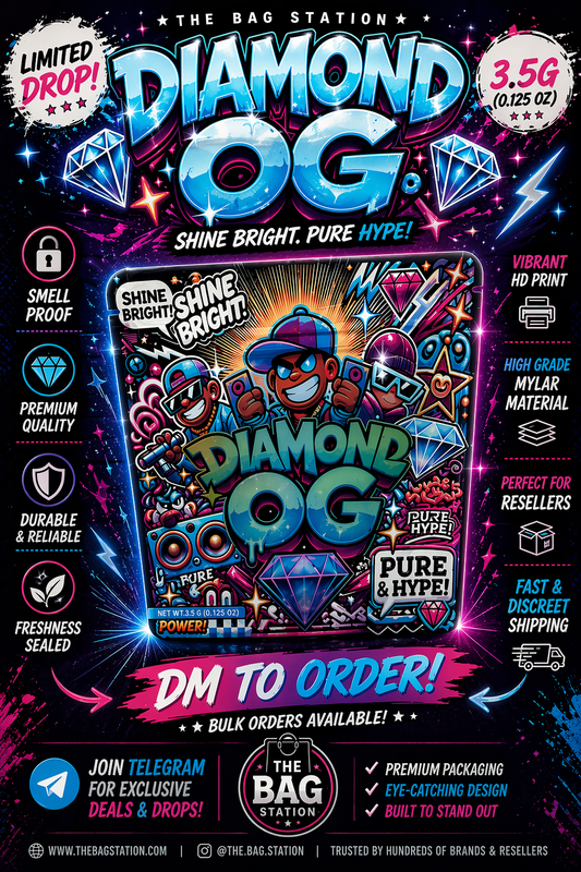Diamond OG Mylar Bags – Built for a Top-Shelf Look