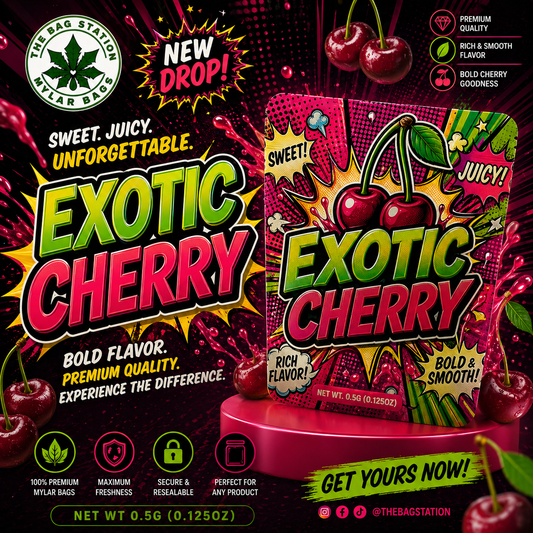 Exotic Cherry Mylar Bags – Premium Smell Proof Packaging