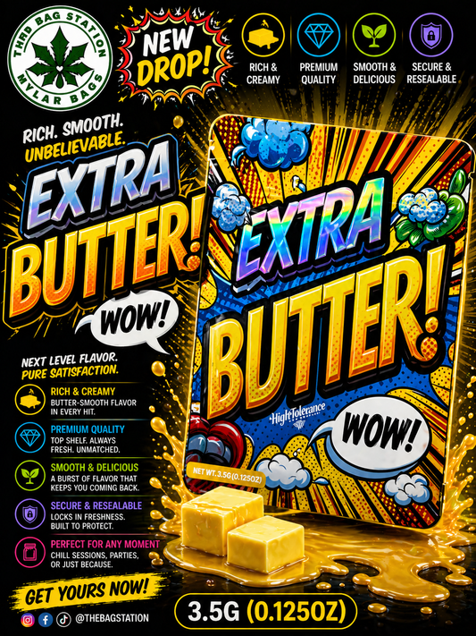 Extra Butter Mylar Bags – Rich Look, Fresh Protection