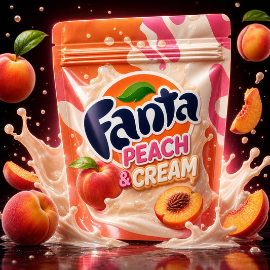 Fanta Peach & Cream Mylar Bags – Premium Smell Proof Packaging