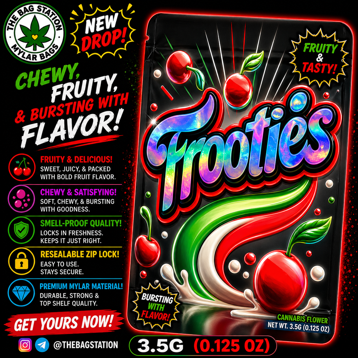 Frooties Mylar Bags – Fruity Look, Fresh Protection
