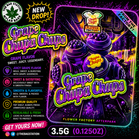 Grapes Chupa Chups Mylar Bags – Sweet Pop Look, Fresh Protection