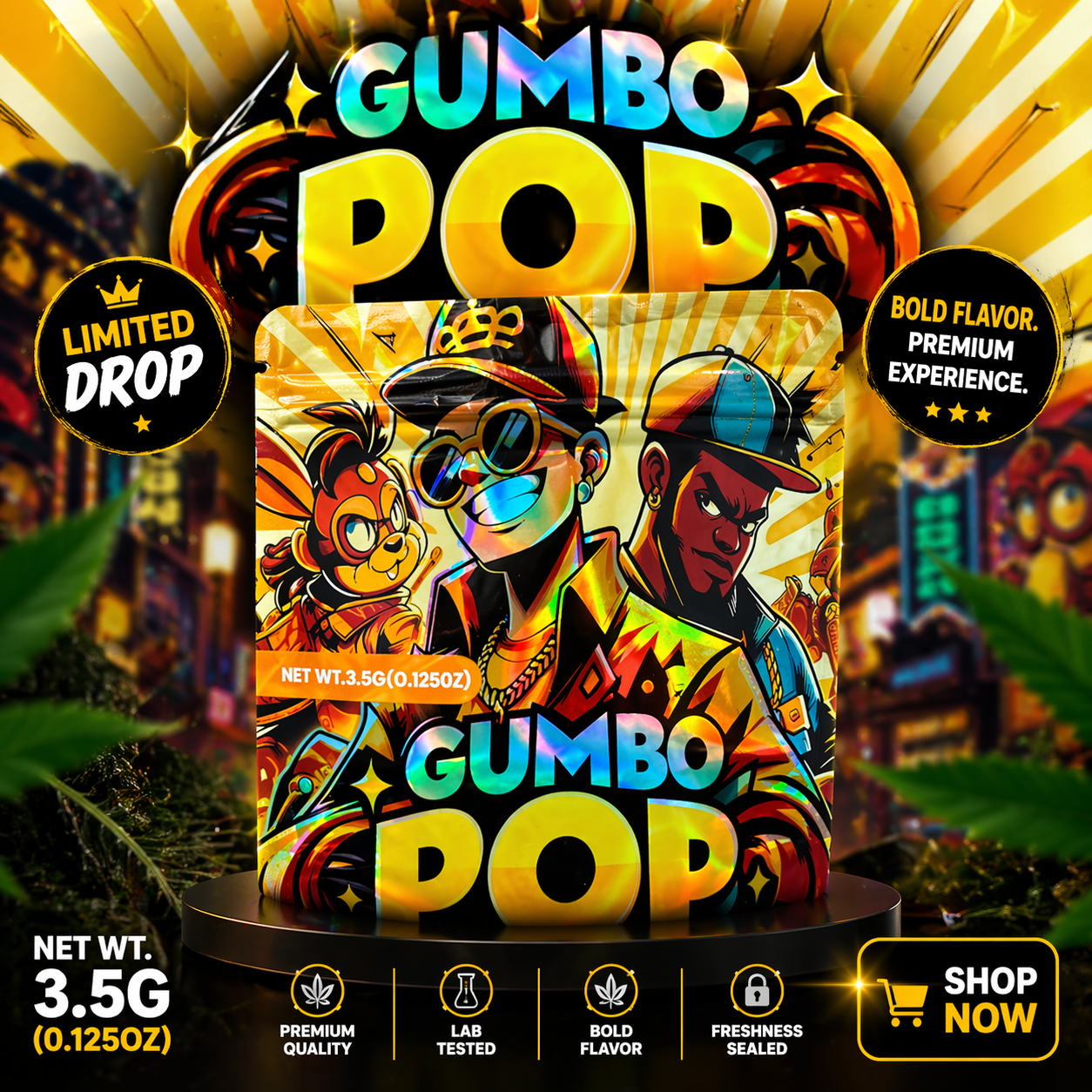Gumbo Pop Mylar Bags – Premium Smell Proof Packaging