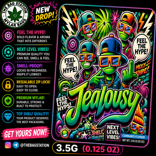Jealousy Mylar Bags – Sleek Look, Strong Protection