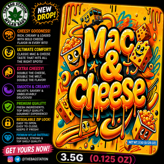 Mac & Cheese Mylar Bags – Comfort Look, Fresh Protection