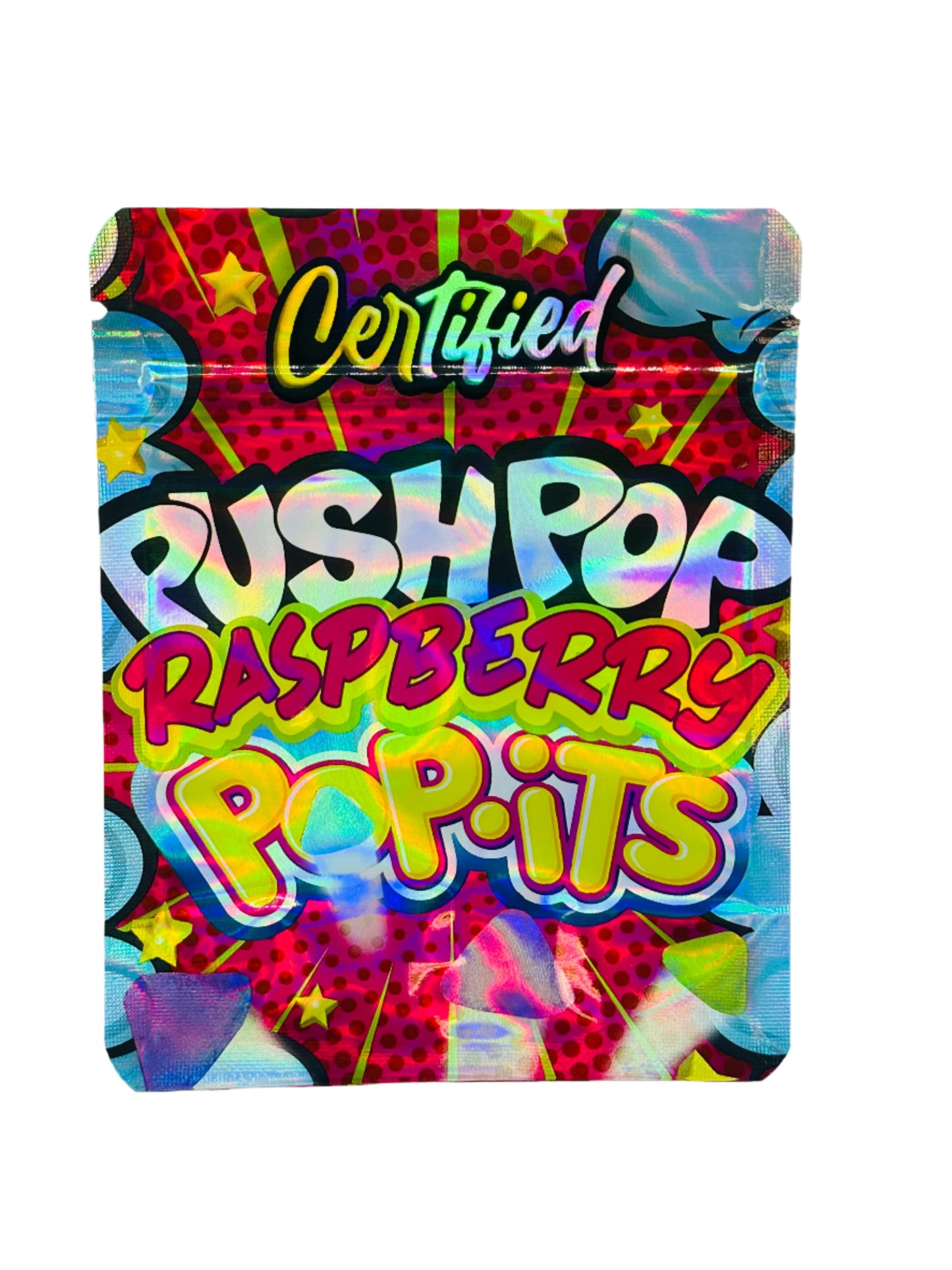 PUSH POP Raspberry Pop.iTs 3.5G Mylar Bags.