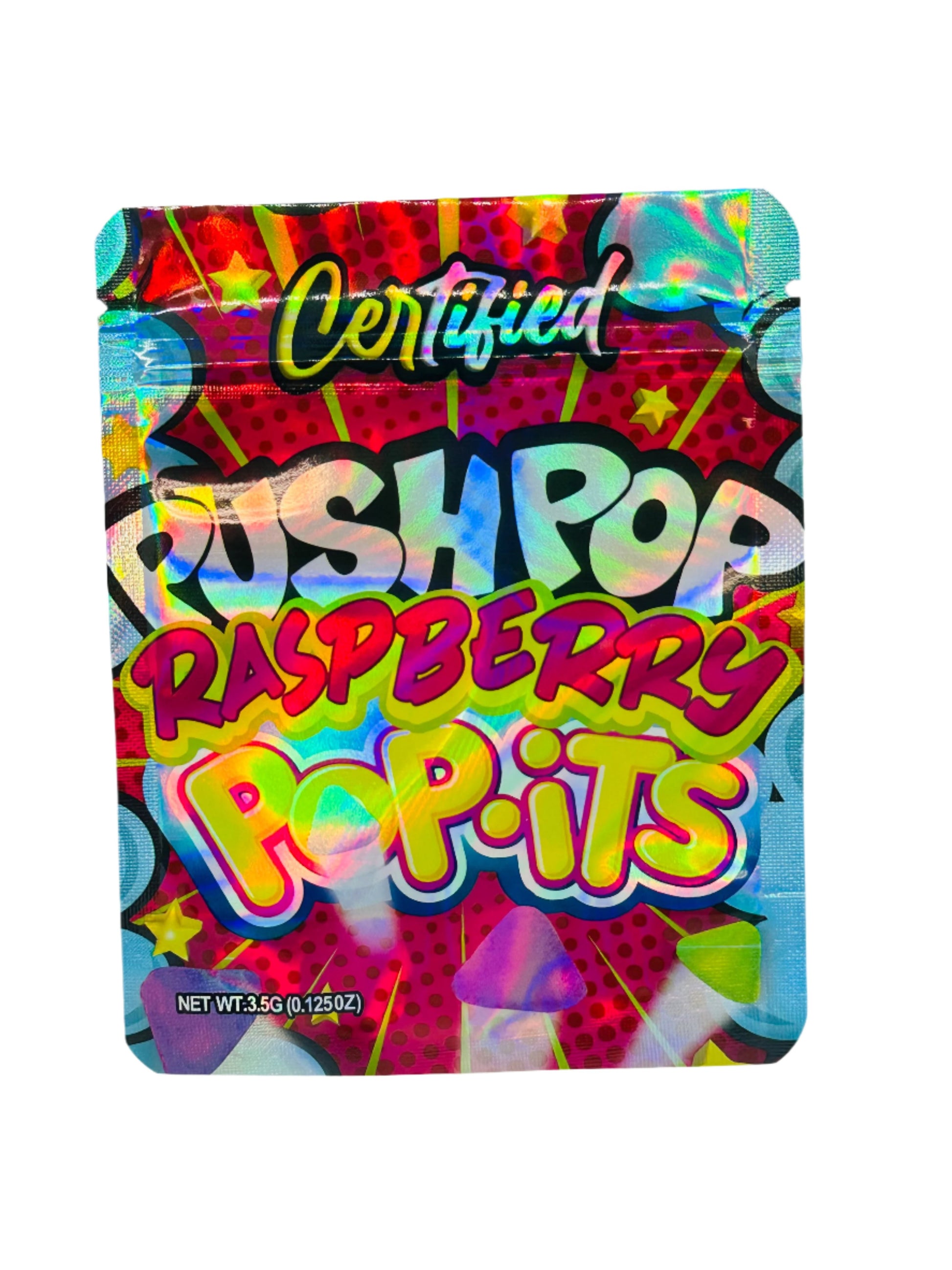 PUSH POP Raspberry Pop.iTs 3.5G Mylar Bags