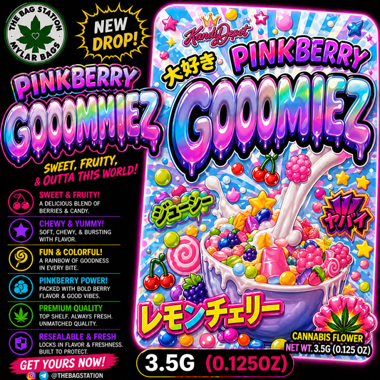 Pinkberry Gommiez Mylar Bags – Sweet Pink Look, Fresh Protection
