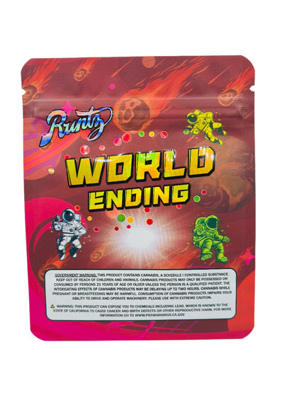 Runtz WORLD ENDING 3.5G Mylar bags.