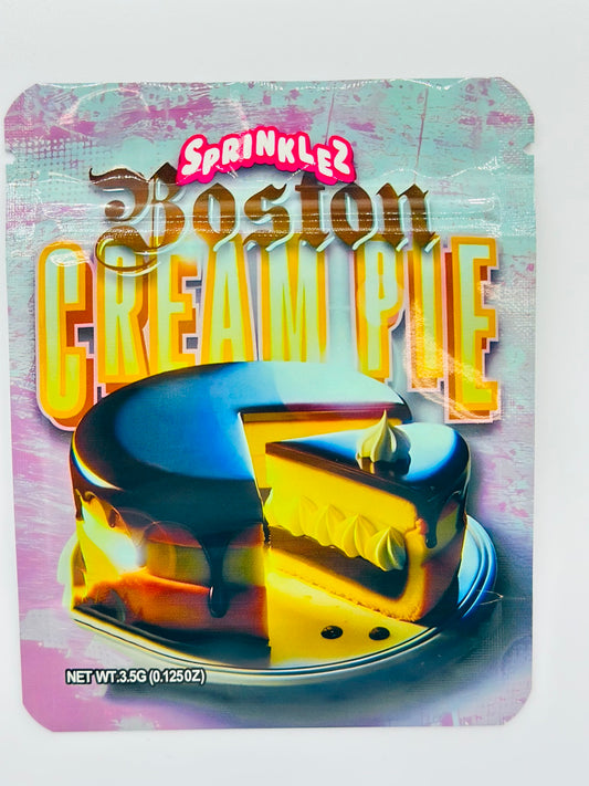 SPRINKLEZ Boston CREAM PIE 3.5G Mylar bags.