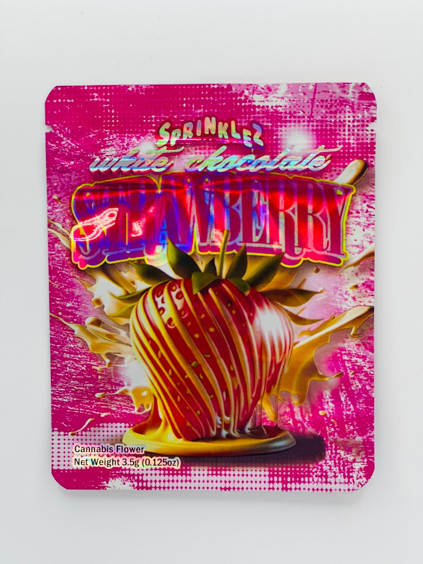 SPRINKLEZ White Chocolate Strawberry 3.5G Mylar bags