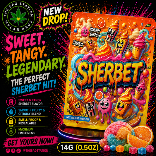 Sherbet Mylar Bags – Smooth Style, Fresh Protection
