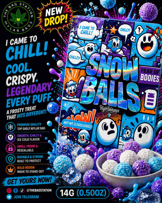 Snow Balls Mylar Bags – Cool Look, Fresh Protection
