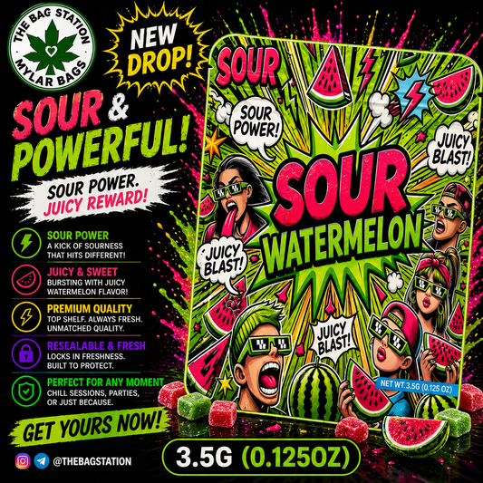 Sour Watermelon Mylar Bags – Tangy Look, Fresh Protection
