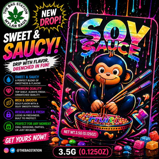 Soy Sauce Mylar Bags – Dark Look, Strong Protection