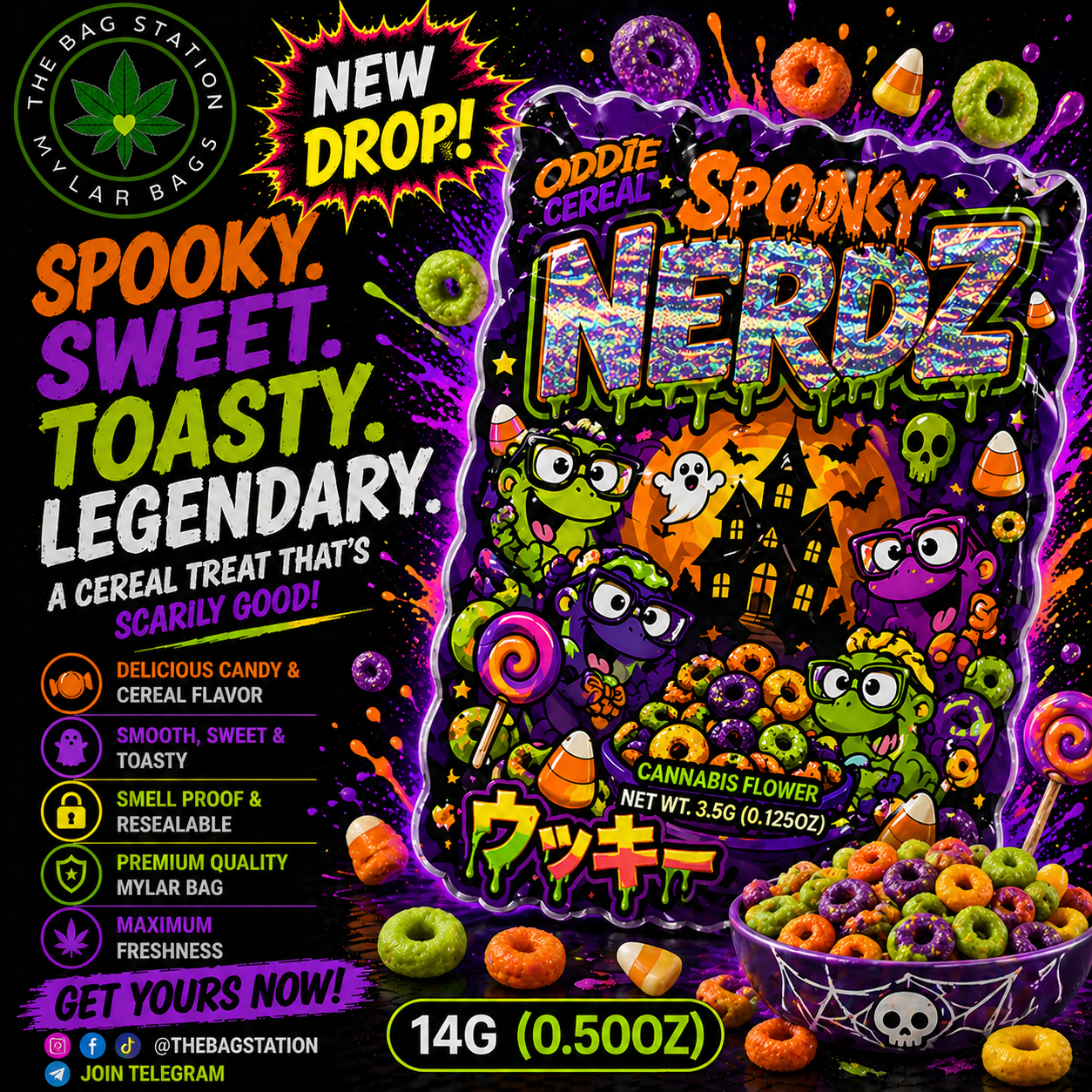 Spooky Nerdz Mylar Bags – Fun Look, Fresh Protection
