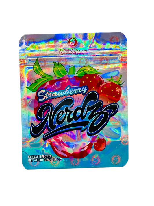 Strawberry NerdZ 3.5G Mylar Bags