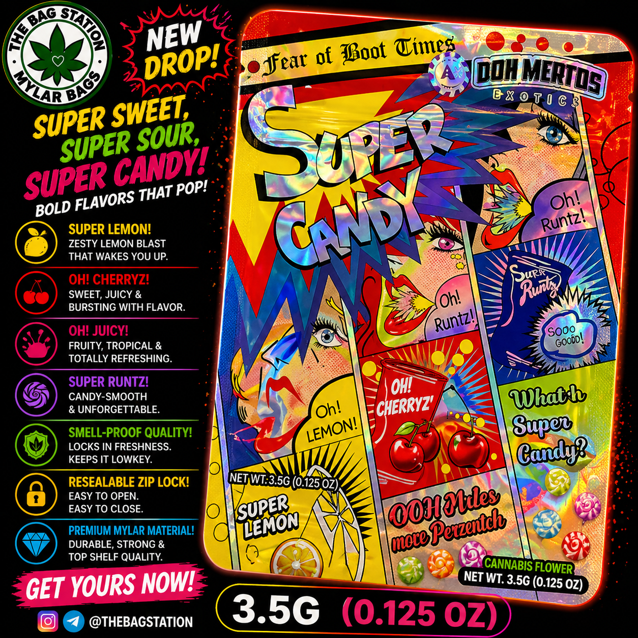 Super Candy Mylar Bags – Sweet Look, Strong Protection