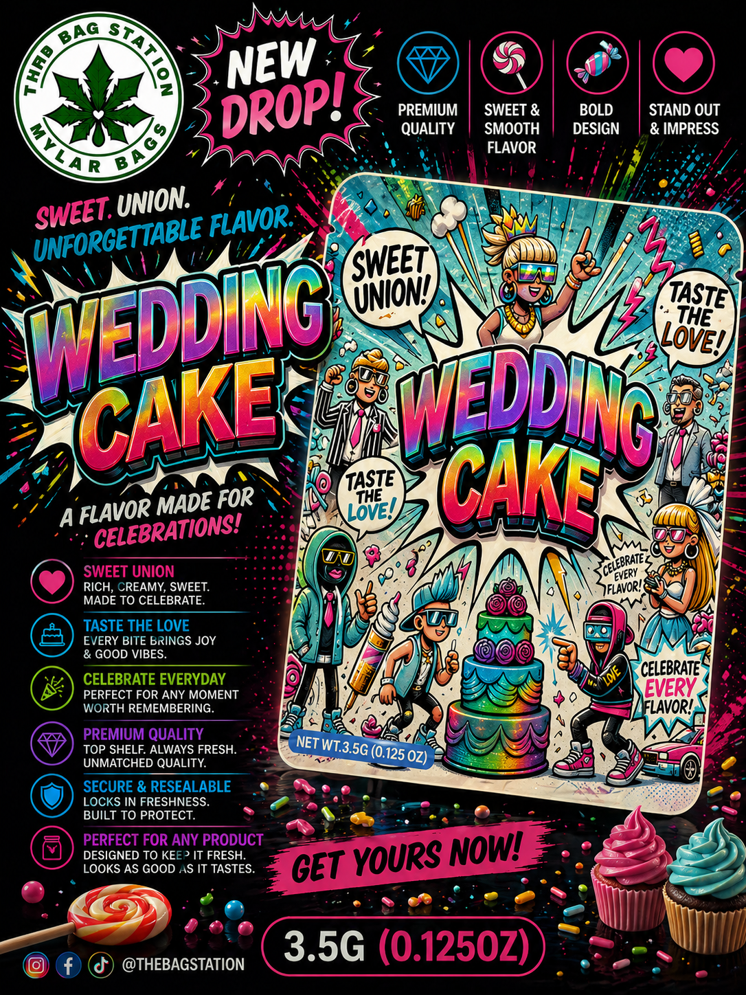 Wedding Cake Mylar Bags – Elegant Look, Fresh Protection