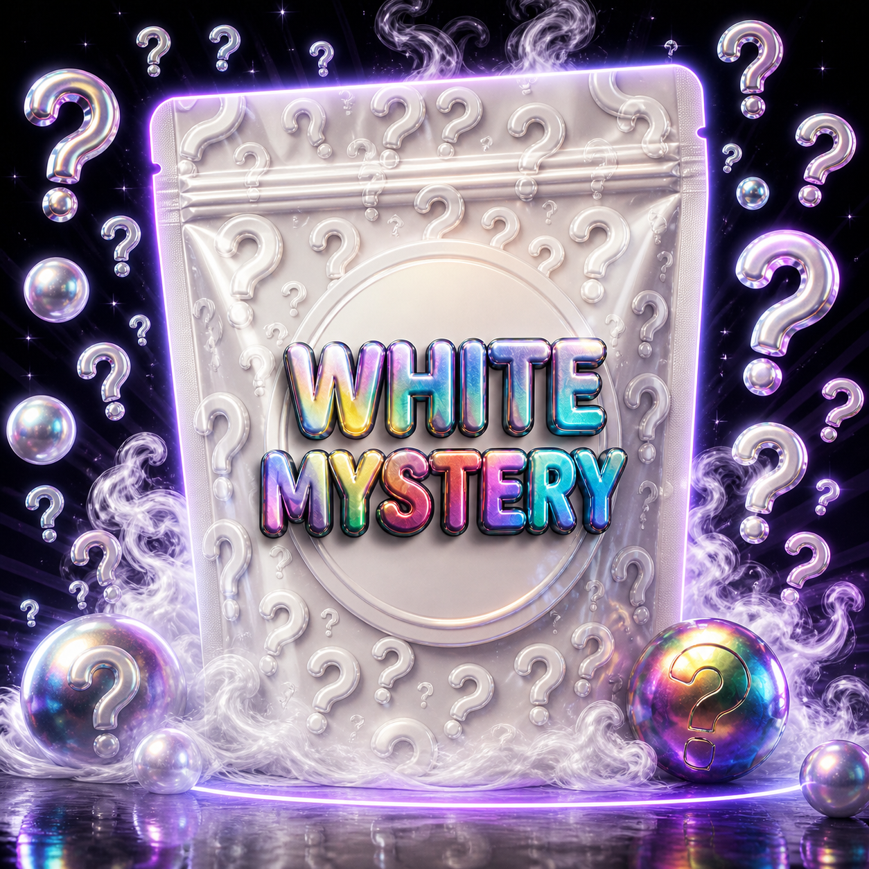 White Mystery Mylar Bags – Premium Smell Proof Packaging